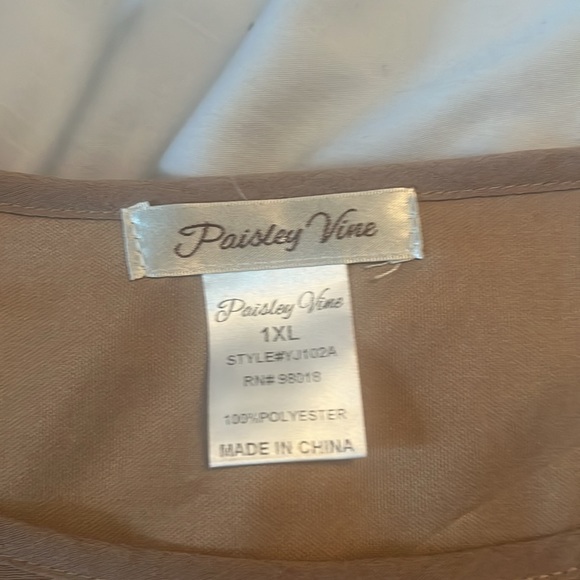 Paisley Vine Tunic/dress 1X - Picture 6 of 6